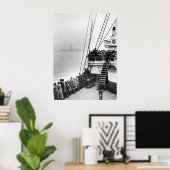 Poster Les immigrants regardent la statue de la liberté P (Bureau à domicile)