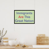 Poster Les immigrants SONT cette Grande Nation (Cuisine)