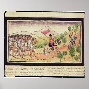Poster Les Indiens de Totonac aidant les conquérants
