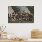 Poster Les Indiens du Nord-Ouest à la guerre (Cuisine)