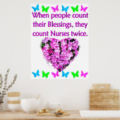 POSTER LES INFIRMIÈRES SONT APPRÉCIÉES (Cuisine)