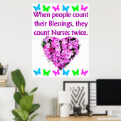 POSTER LES INFIRMIÈRES SONT APPRÉCIÉES (Bureau à domicile)