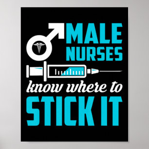 Poster Les Infirmières Sont Où S'En Tenir Les Hommes Drôl