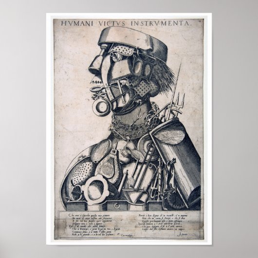 Poster Les instruments de subsistance humaine, Arcimboldo (Devant)