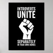 Poster Les Introvertis S'Unissent Séparément Dans Vos Pro (Devant)