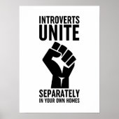 Poster Les Introvertis S'Unissent Séparément Dans Vos Pro (Devant)