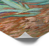 Poster Les iris et lapin fantaisie de Van Gogh (Coin)