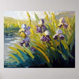 Poster Les Irises dans l'aube