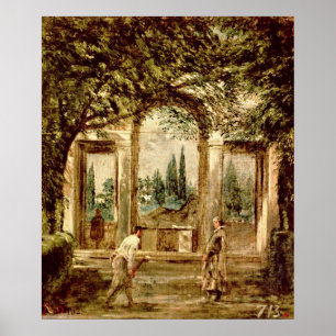 Poster Les jardins de la villa Medici à Rome
