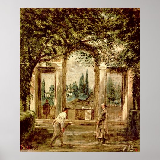 Poster Les Jardins de la Villa Medici à Rome (Devant)