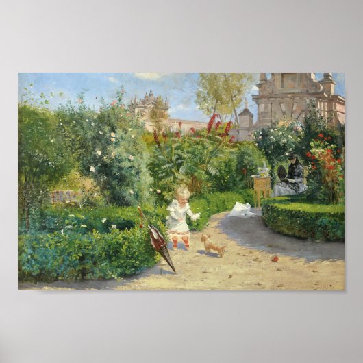 Poster Les jardins de Murillo, Séville | Hugo Birger (Devant)