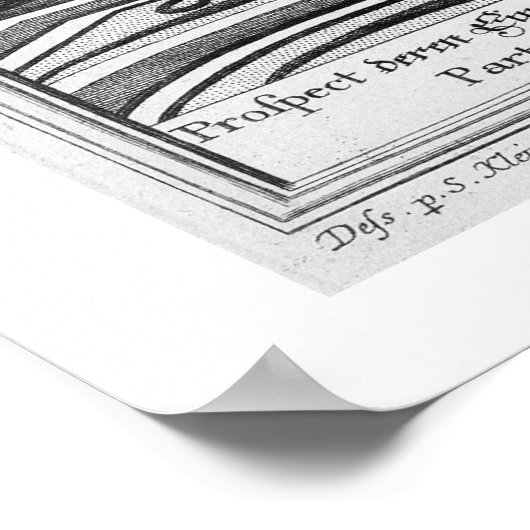 Poster Les jardins du comte Althan, Vienne, de 'Vorstel (Coin)