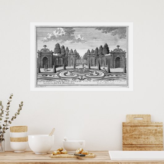 Poster Les jardins du comte Althan, Vienne, de 'Vorstel (Cuisine)