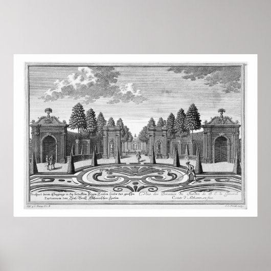 Poster Les jardins du comte Althan, Vienne, de 'Vorstel (Devant)