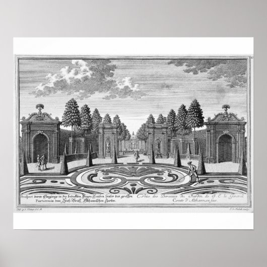 Poster Les jardins du comte Althan, Vienne, de 'Vorstel (Devant)