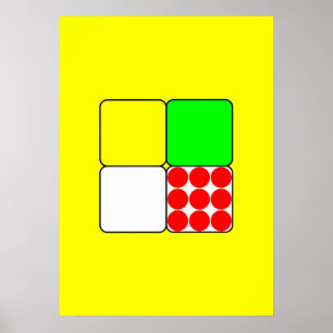 Poster Les Jerseys de course de vélo 3 Jaunes