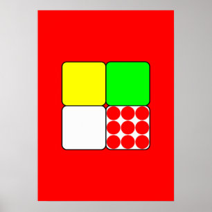 Poster Les Jerseys de course de vélo 3 Rouge