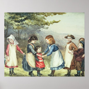 Poster Les jeux des enfants, c.1880 (la semaine sur le