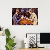 Poster Les joueurs de cartes par Paul Cezanne (Bureau à domicile)