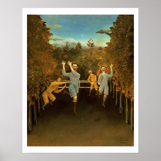 Poster Les joueurs de football, 1908 (huile sur toile) (Devant)