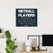 Poster Les joueurs de netball avec des objectifs réussis  (Bureau à domicile)