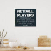 Poster Les joueurs de netball avec des objectifs réussis  (Cuisine)