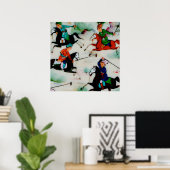 Poster Les joueurs de polo persans (Bureau à domicile)