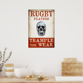 Poster Les Joueurs De Rugby Trompent Le Faible - Imprimer (Cuisine)
