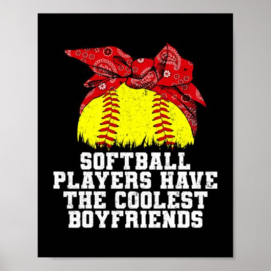 Poster Les Joueurs De Softball Ont Les Boyfriends Les Plu (Devant)