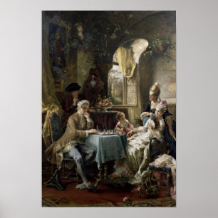 Poster Les joueurs d'échecs, 1887 2