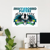 Poster Les Joueurs Du Shuffleboard Sont Devenus Sauvages (Bureau à domicile)