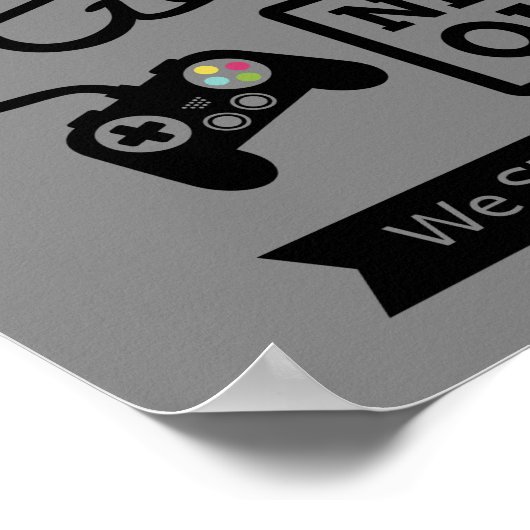 Poster Les joueurs ne quittent jamais l'Humour Geeky (Coin)