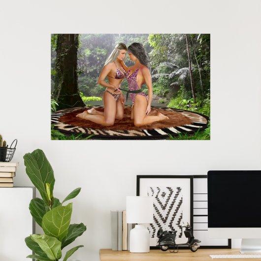 POSTER LES JUNGLES SE RETROUVENT (Bureau à domicile)