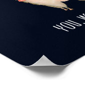 Poster Les lamas me rendent heureux vous, pas tellement D (Coin)