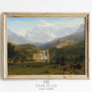 Poster Les Landers des Rocheuses Peak peinture Vintage