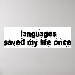 Poster Les langues ont sauvé ma vie par le passé