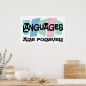 Poster Les langues sont rares (Cuisine)