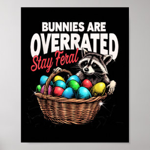 Poster Les lapins Sont Surclassés Séjour Feral Funny Pâqu