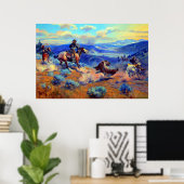 Poster Les lassos et les chevaux rapides sont plus sûrs q (Bureau à domicile)