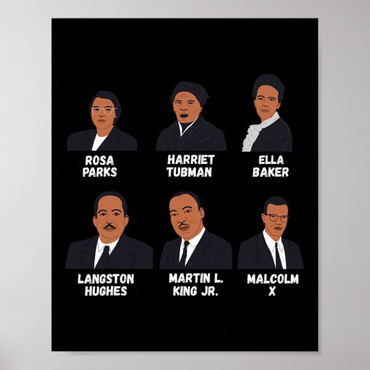 Poster Les leaders noirs inspirent l'histoire des Noirs A (Devant)