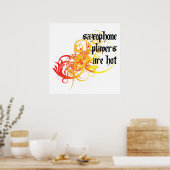 Poster Les Lecteurs De Saxophone Sont Chauds (Cuisine)