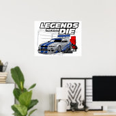 POSTER LES LÉGENDES DE SKYLINE NE MEURTENT JAMAIS ! (Bureau à domicile)