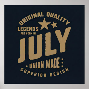 Poster Les légendes naissent en juillet Qualité originale