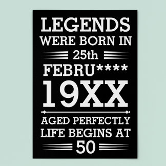 Poster Les légendes personnalisées sont nées à la date Mo