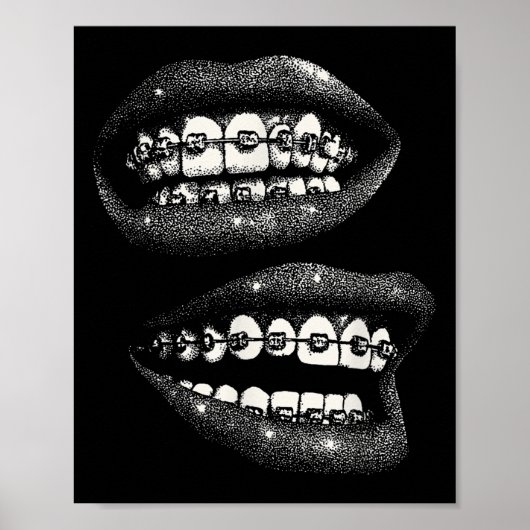 Poster Les lèvres des femmes Imprimer Graphique Y2k 2000 (Devant)