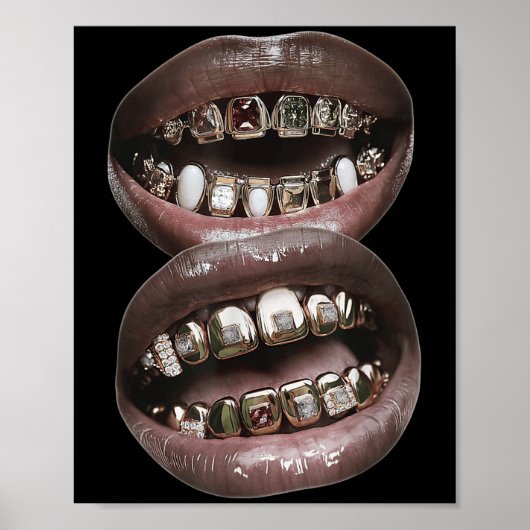 Poster Les lèvres des femmes Imprimer Graphique Y2k 2000 (Devant)