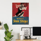 Poster Les Lèvres Perdues Peuvent Éclater Des Navires (Bureau à domicile)
