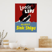 Poster Les Lèvres Perdues Peuvent Éclater Des Navires (Cuisine)