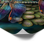 Poster Les libellules dans un jardin coloré (Coin)