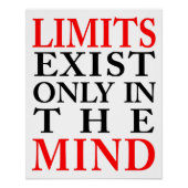 POSTER LES LIMITES N'EXISTENT QUE DANS L'ESPRIT (Devant)